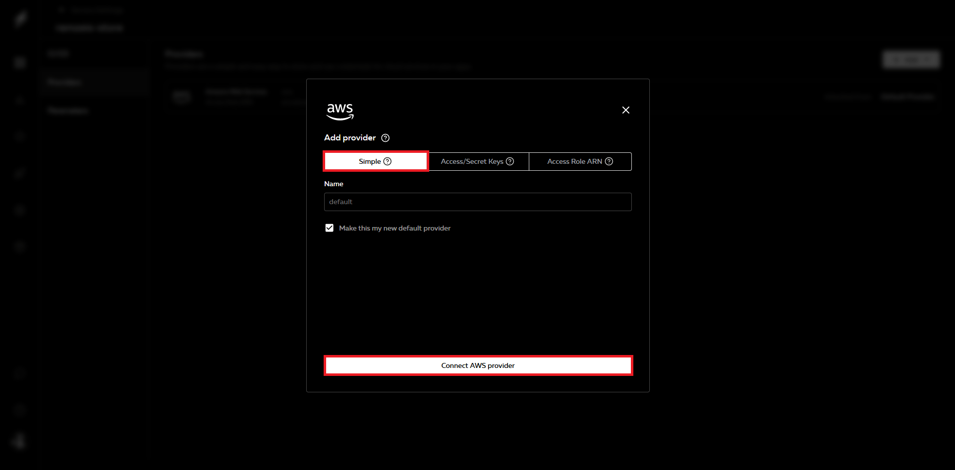 Go to the Parameters tab and click on add
